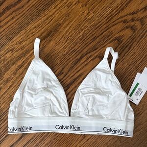 Calvin Klein White Triangle Bra